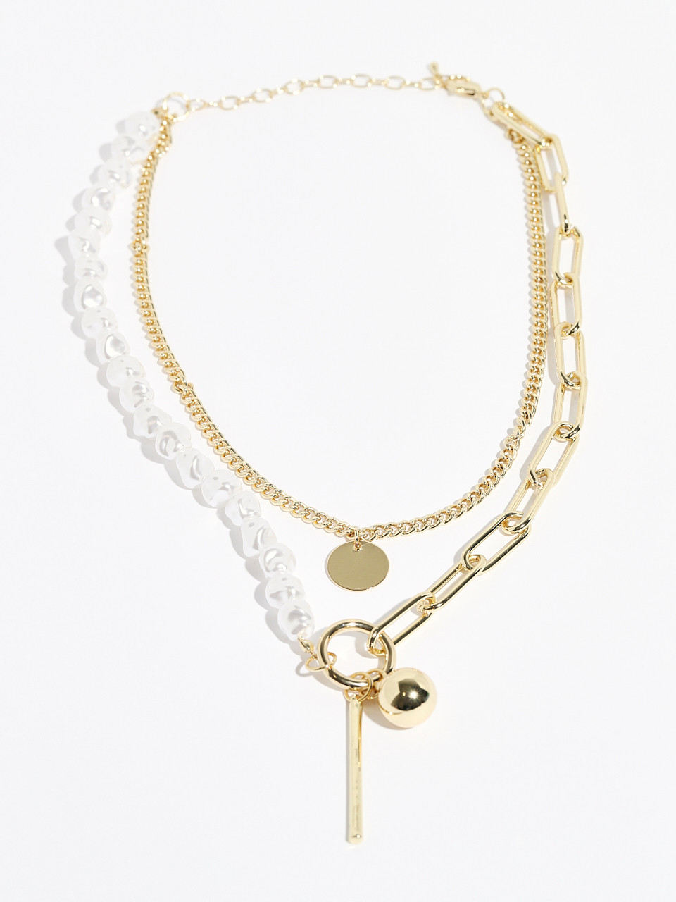 Pearl Paperclip Necklace