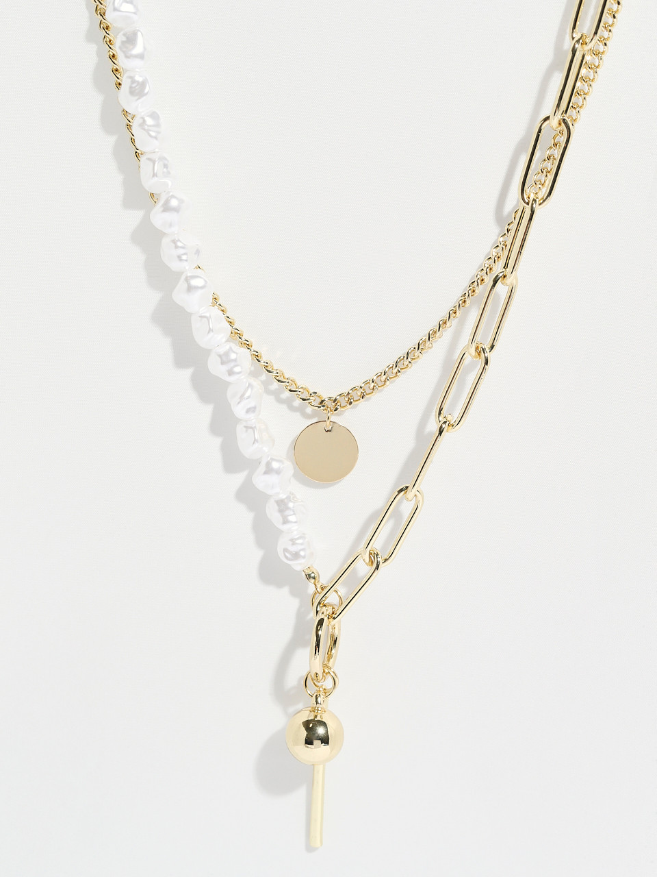 Pearl Paperclip Necklace