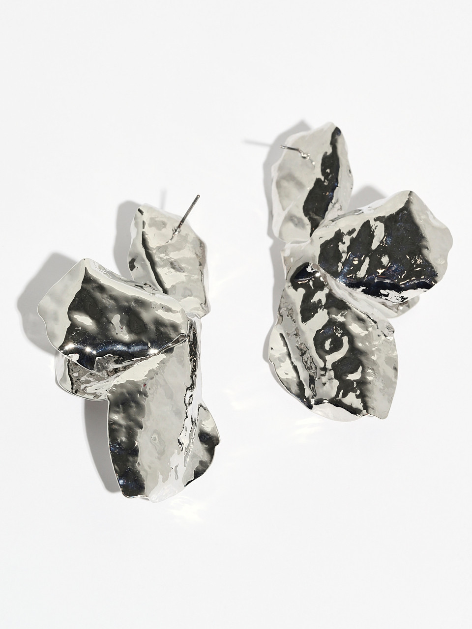 Silver Floral Earrings