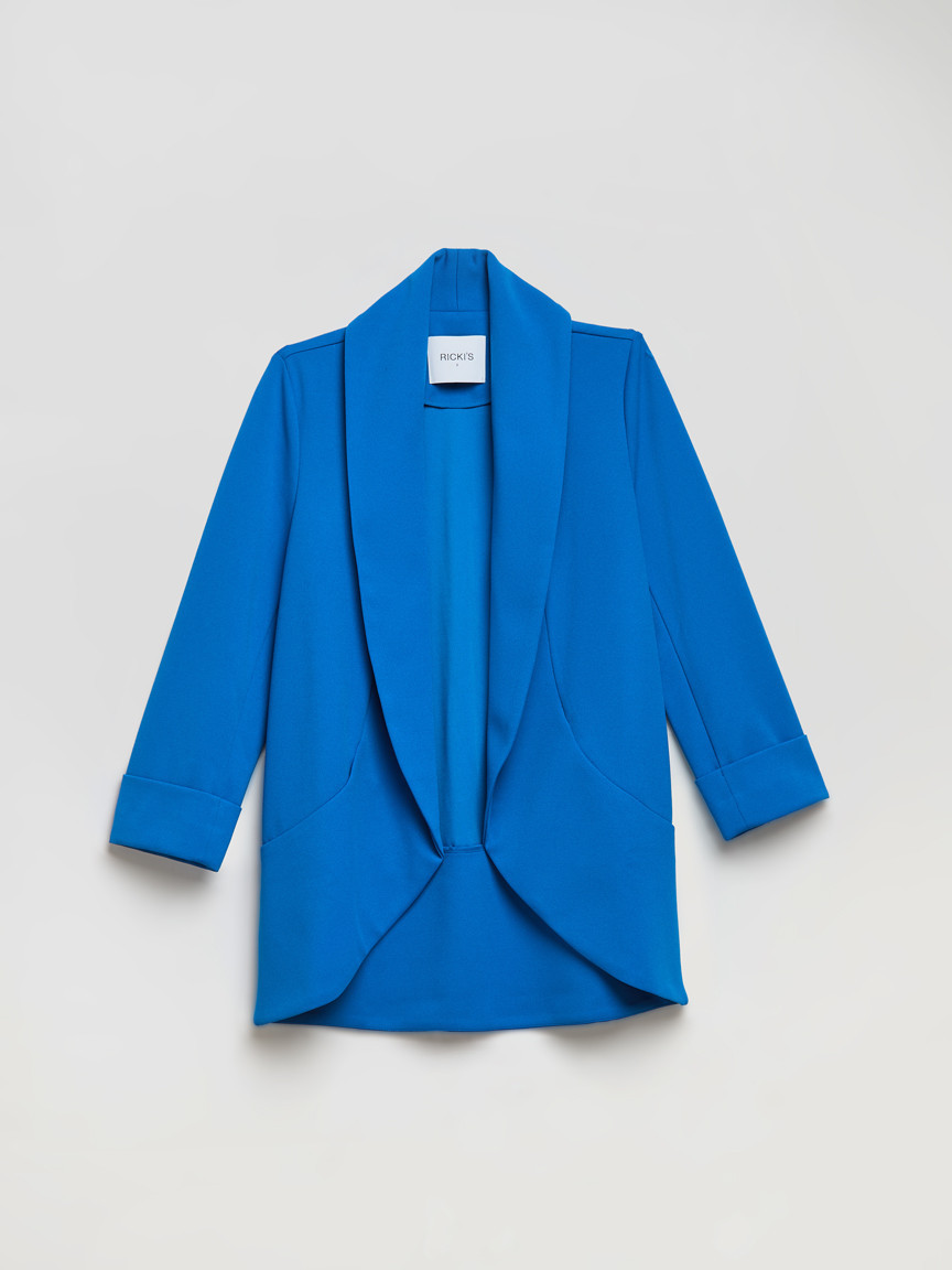 York Shawl Collared Blazer in Directoire Blue