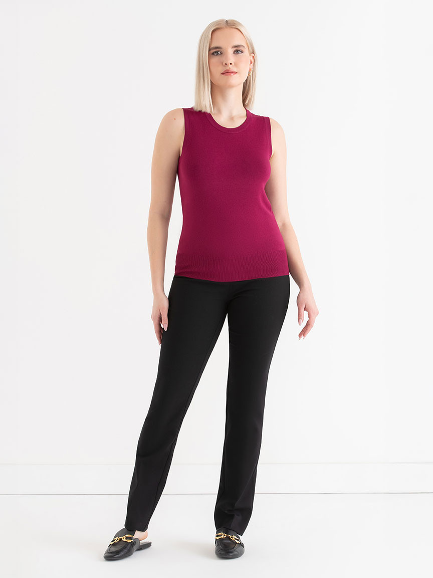 Sleeveless Layering Sweater Tank Beaujolais
