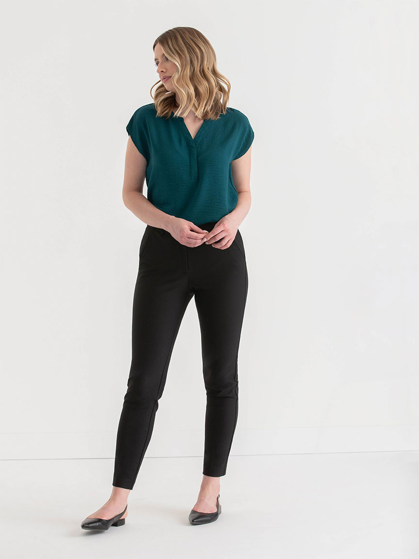 Parker Slim Ankle Pant Luxe Ponte Black