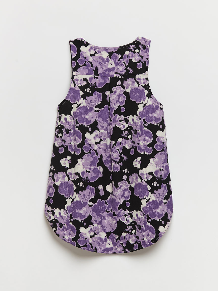 Lyla Essential Textured Tank Purple Floral