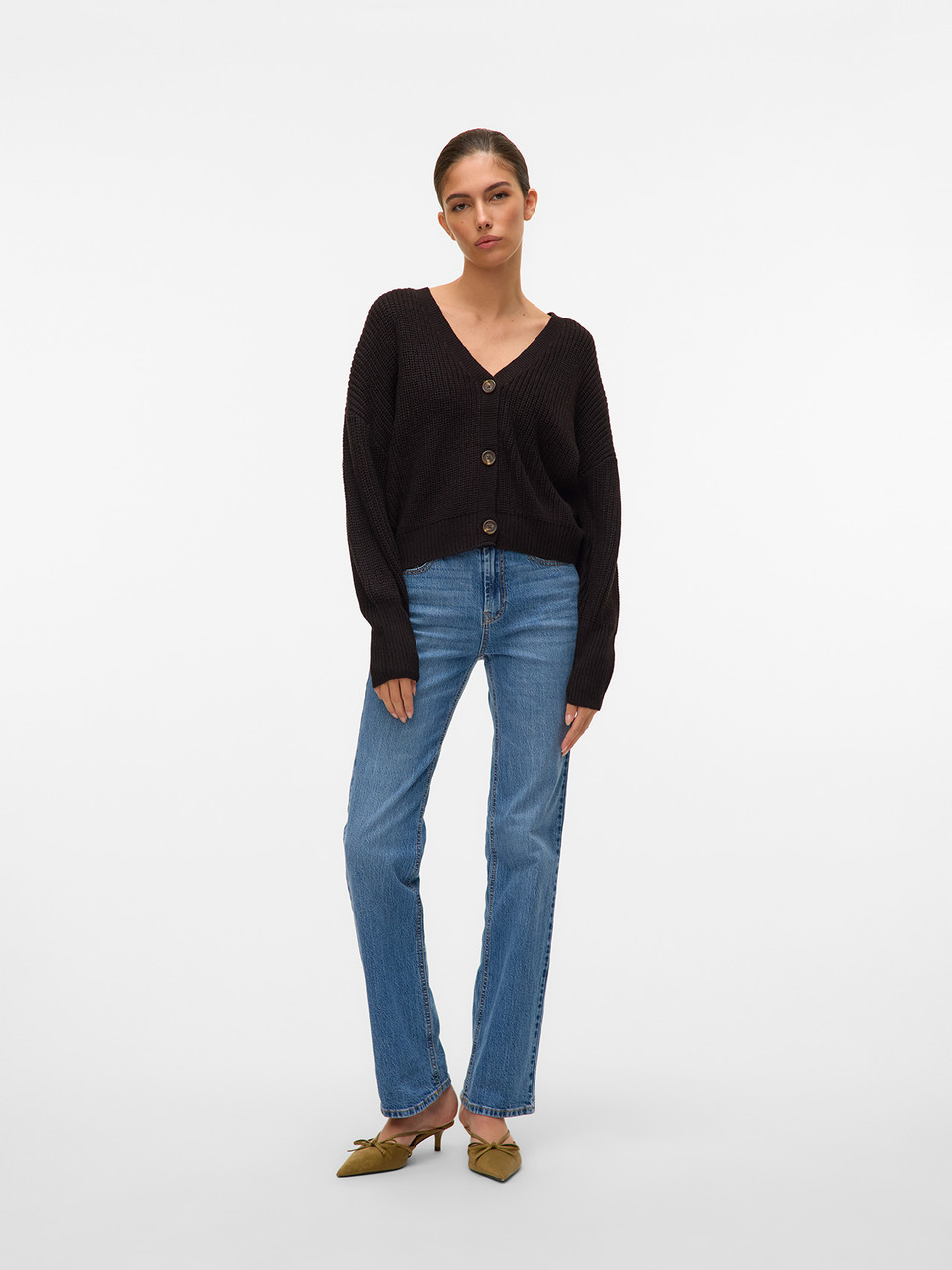 Vero Moda Lea Long Sleeve V-Neck Cardigan