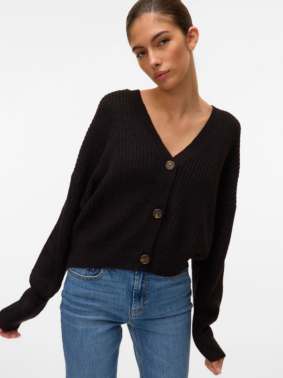 Vero Moda Lea Long Sleeve V-Neck Cardigan