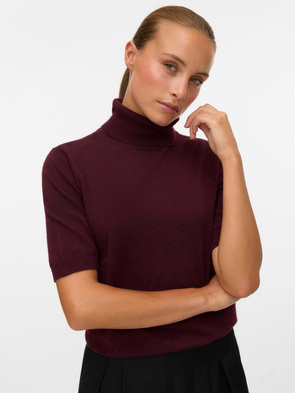 Vero Moda Marina Half-Sleeve Roll Neck Pullover