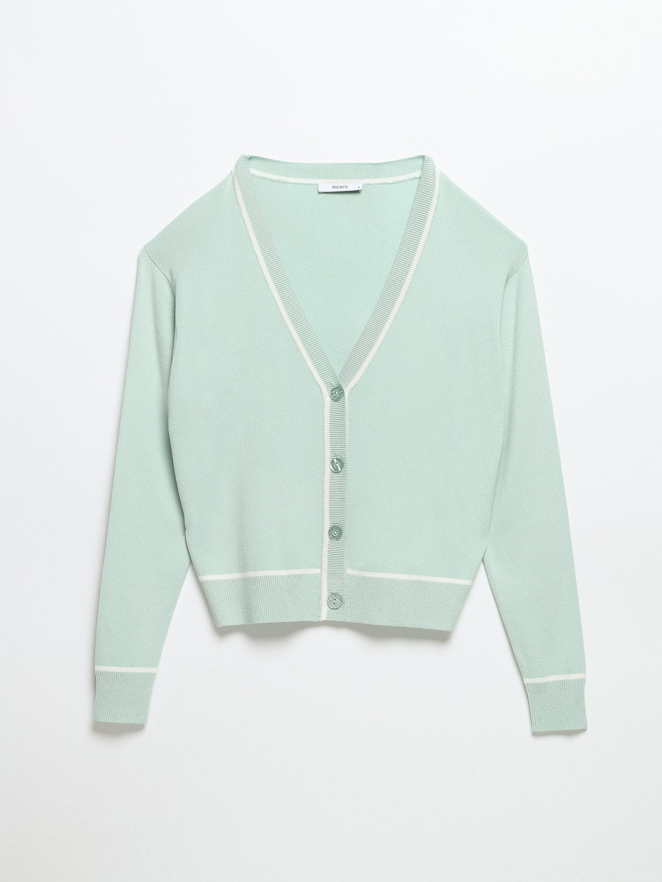 V-Neck Cardigan Pastel Blue