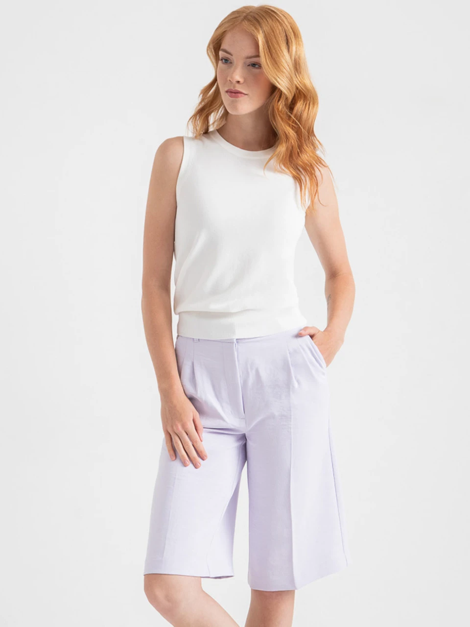 Maxwell Pleated Walking Short in Orchid Petal