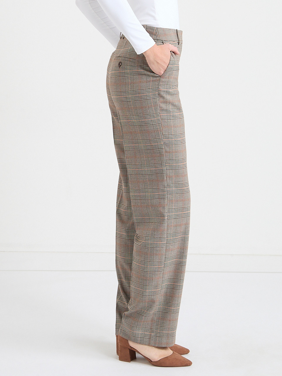 Avery Plaid Straight Pant