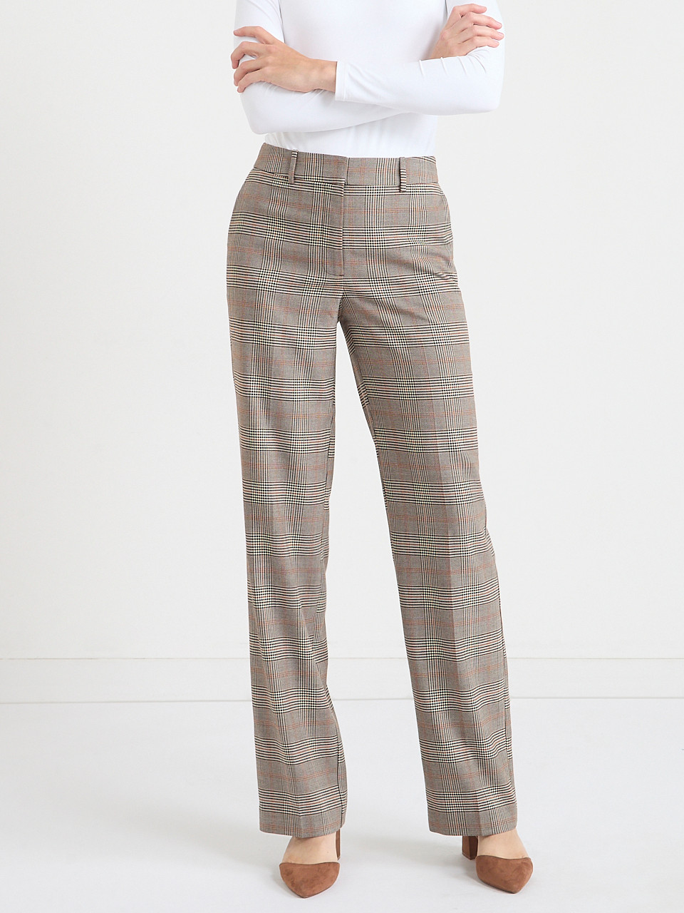 Avery Plaid Straight Pant
