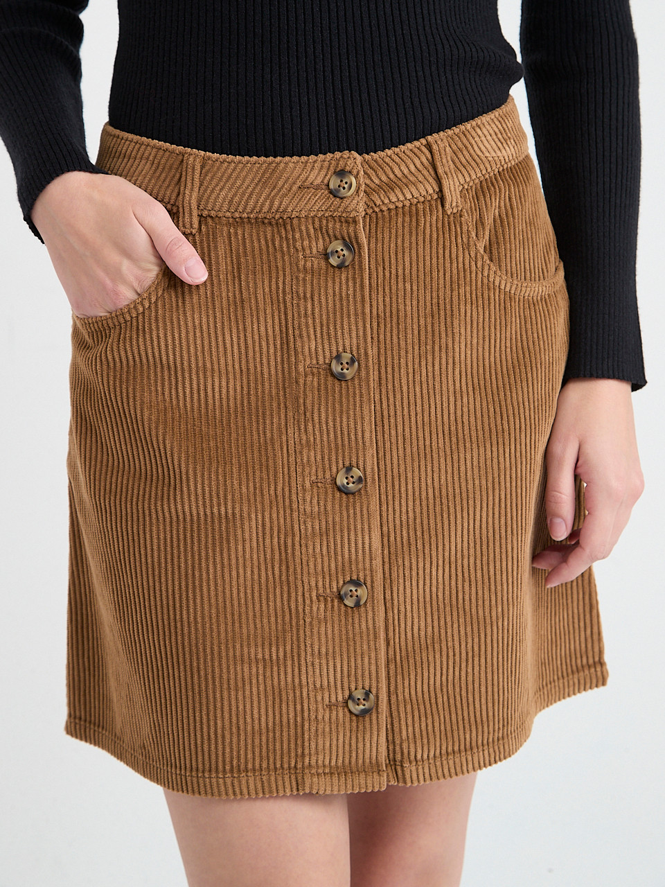 Button Front Mini Corduroy Skirt | Ricki's Button Front Mini Corduroy Skirt | Ricki's