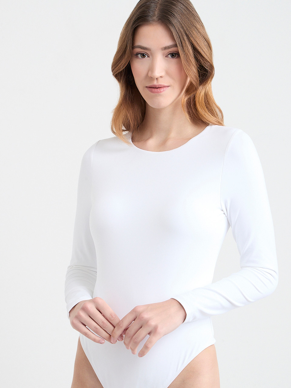 トップス emilyoda Ripple Knit Bodysuit Off White Off-White Knit Bodysuit | e. Allen Boutique
