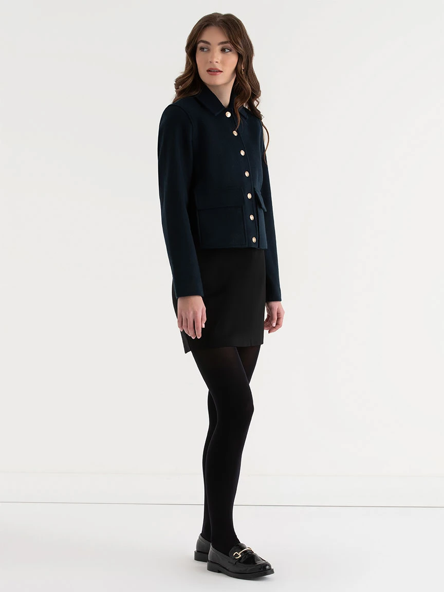 Cropped Felt Jacket in Salute