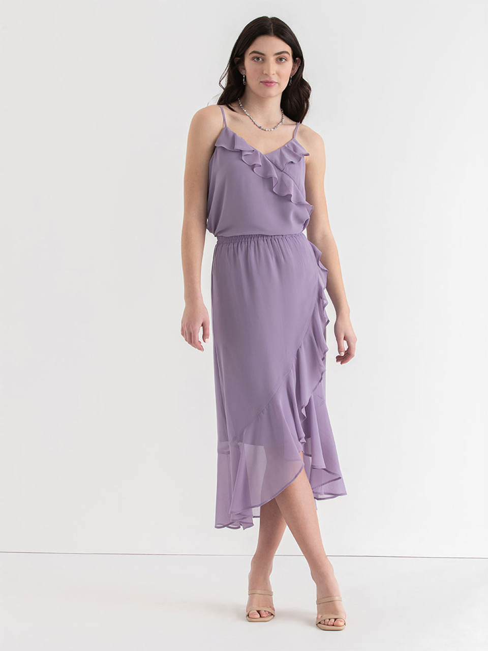 スカート KUME FRILL CHIFFON MIDI SKIRT KUME FRILL CHIFFON MIDI SKIRT