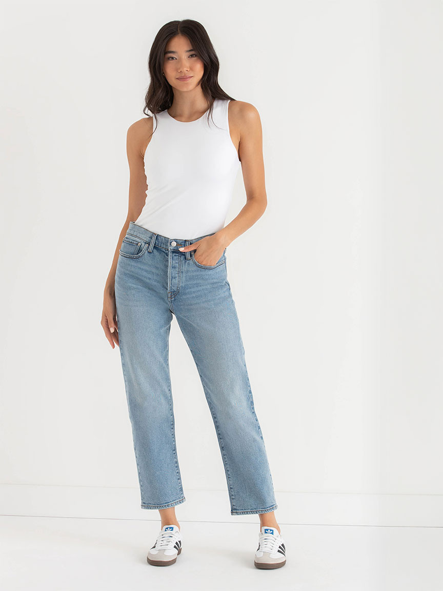 Sloane Straight Ankle Jeans in Light Wash