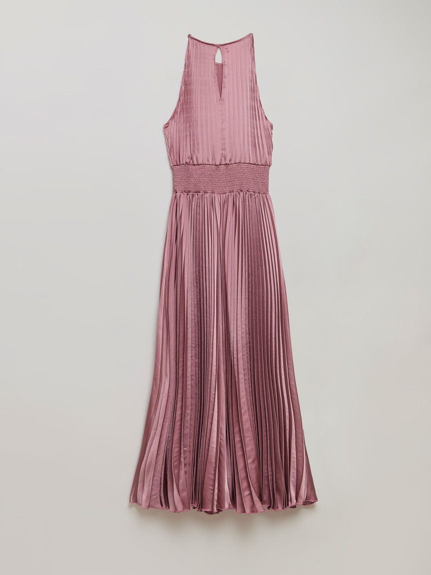 Satin Halter Dress Lilas