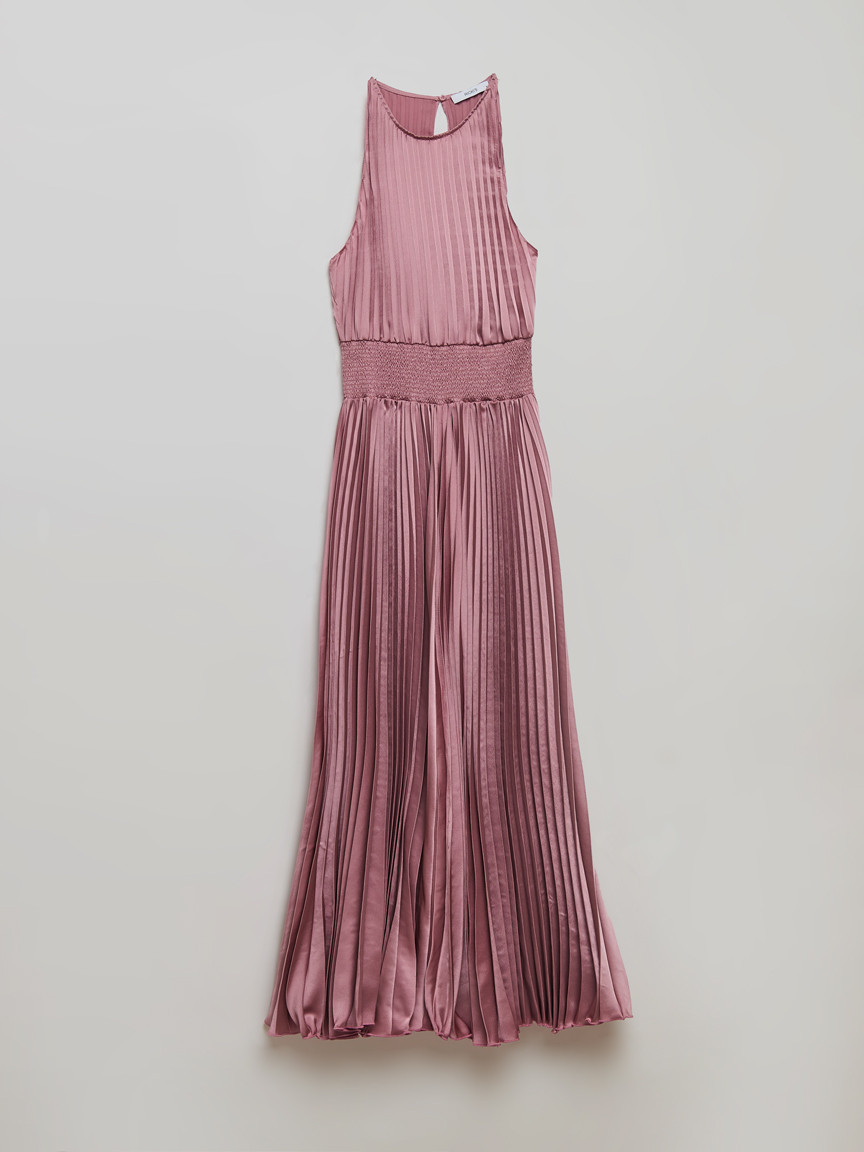 Satin Halter Dress Lilas