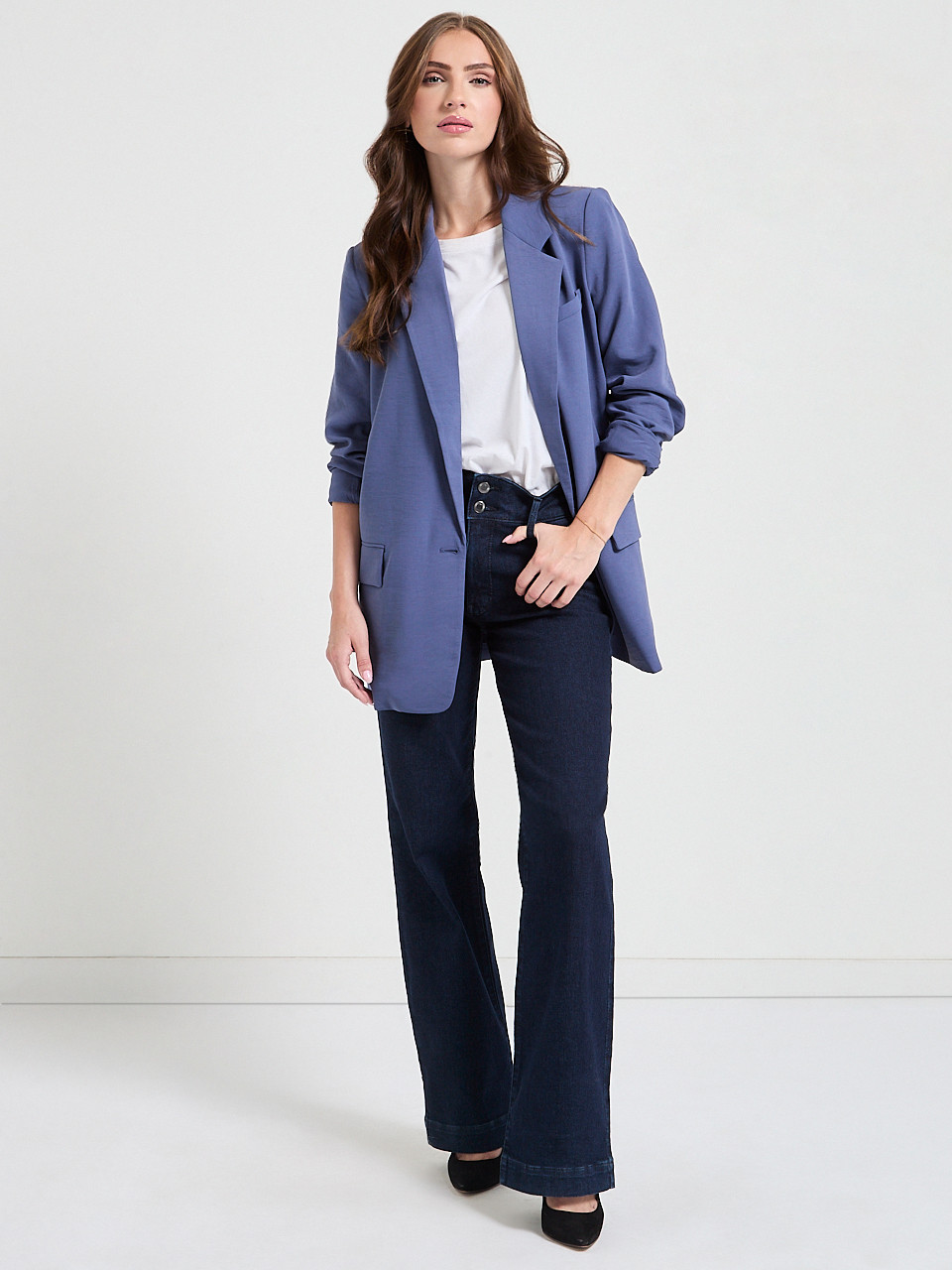 Relaxed Blazer in Crown Blue
