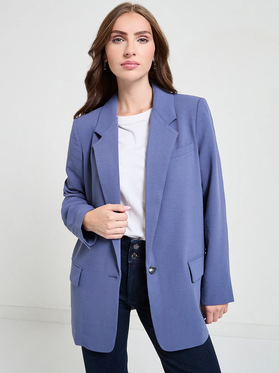 Relaxed Blazer in Crown Blue