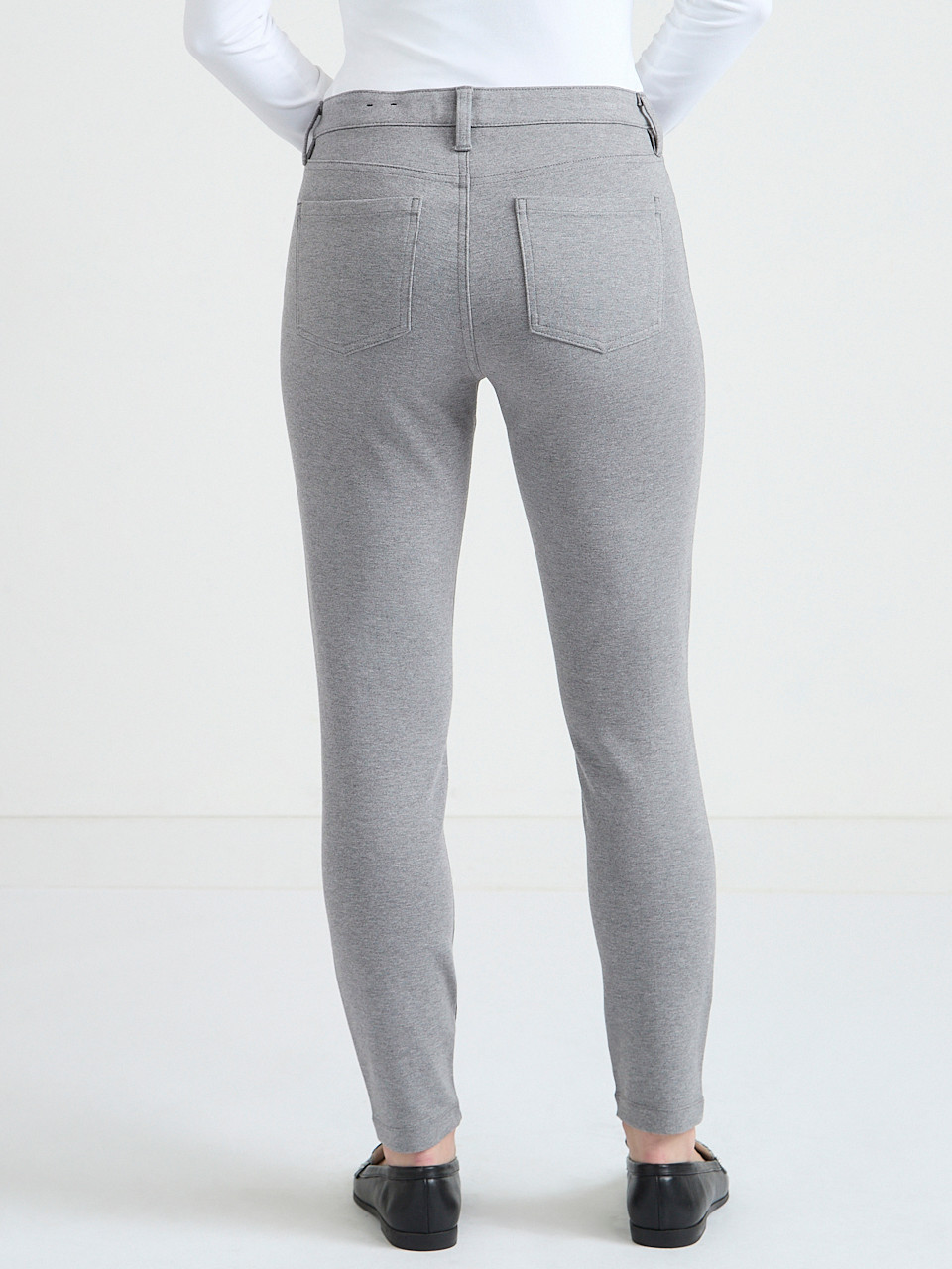 Harlow Skinny Ankle Pant Grey Melange