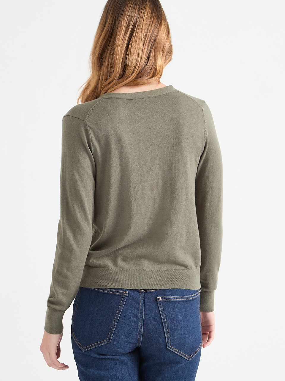 Cashmere-Blend V-Neck Cardigan