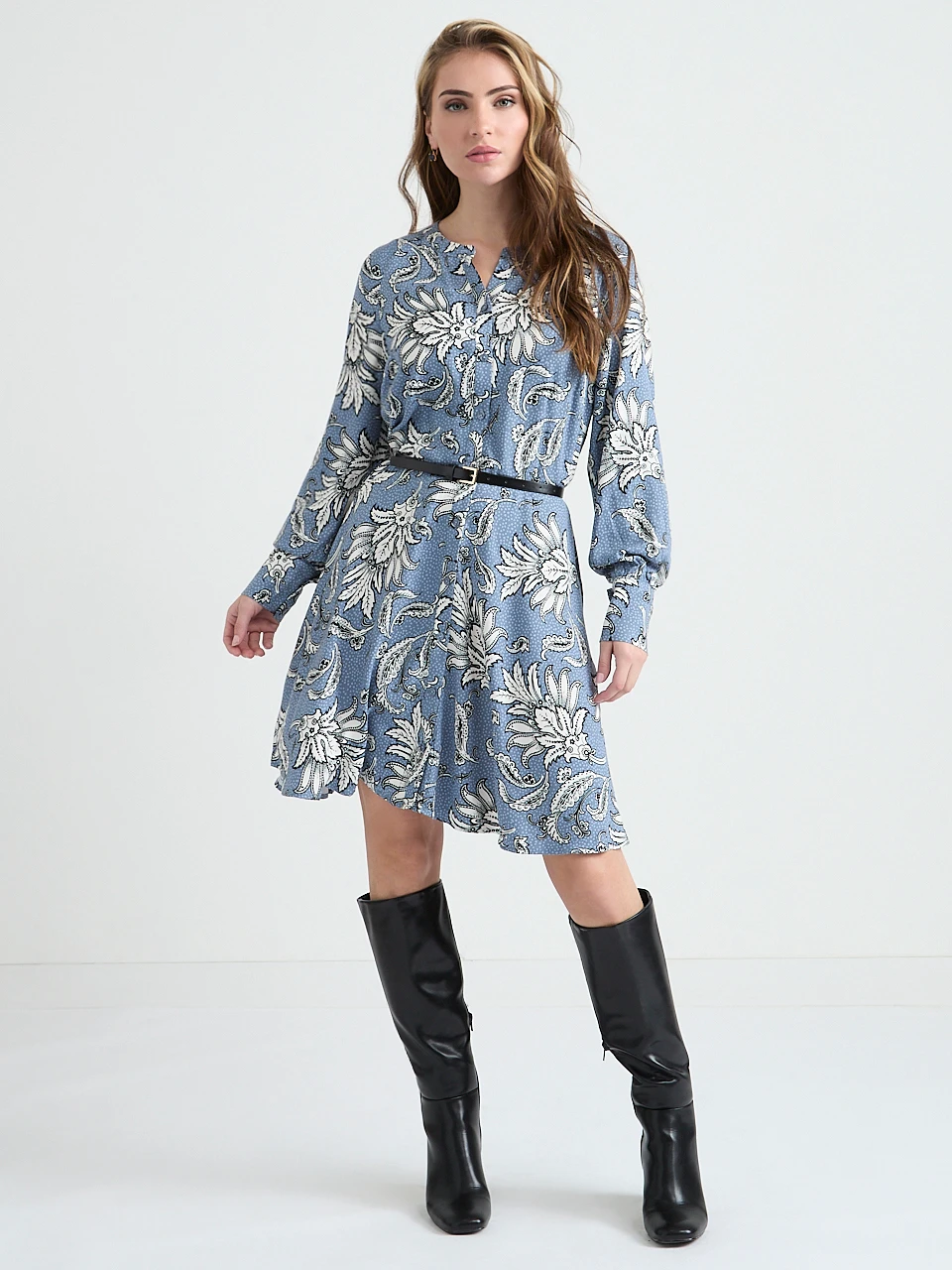 Button Front Swing Dress