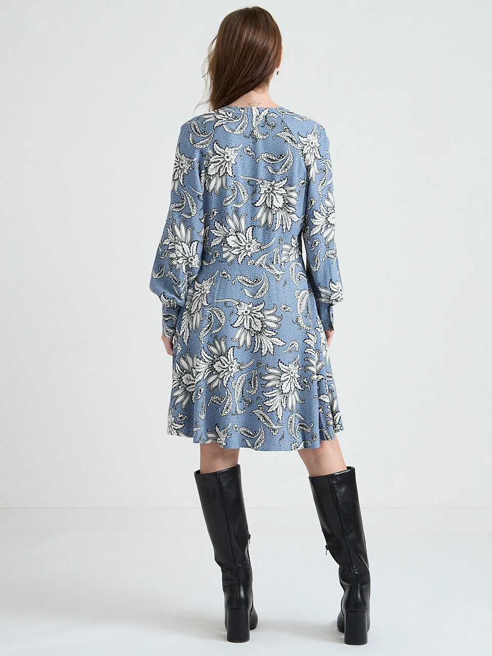 Button Front Swing Dress