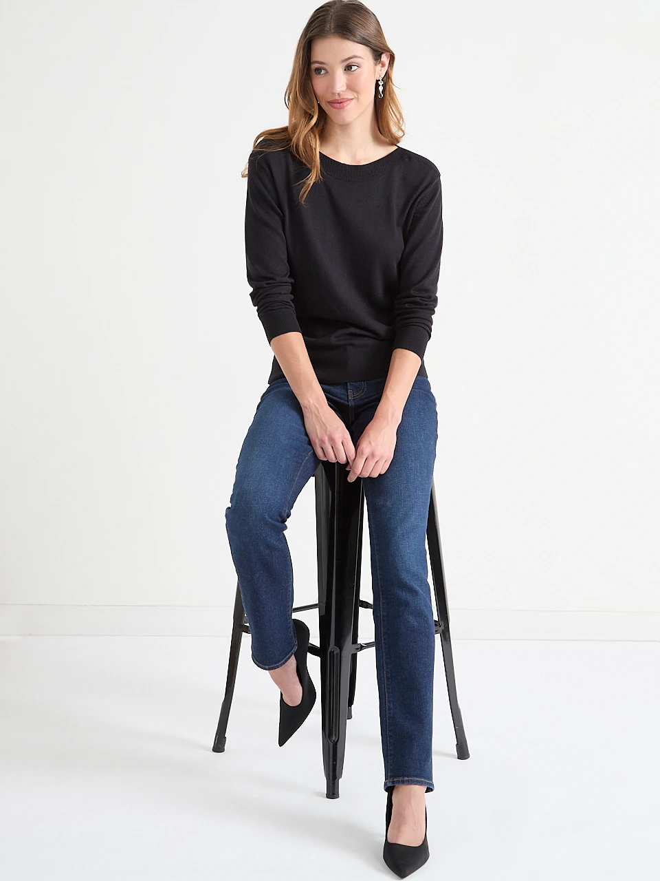 Cashmere-Blend Boatneck Sweater