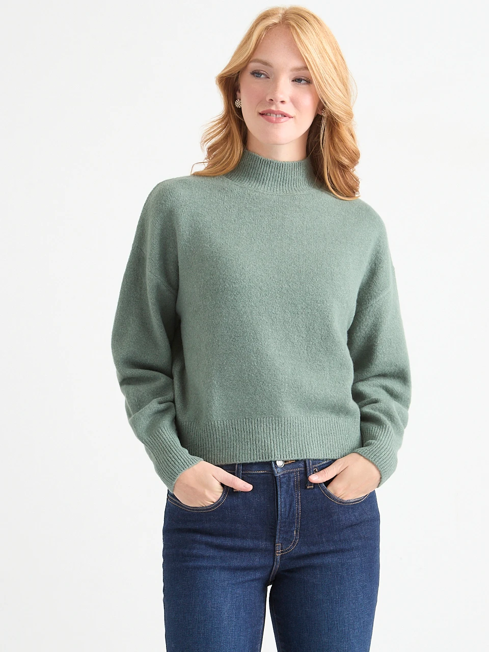 Cloud Mock Neck Sweater