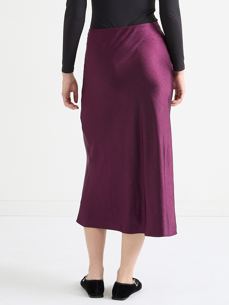 Satin Midi-Skirt