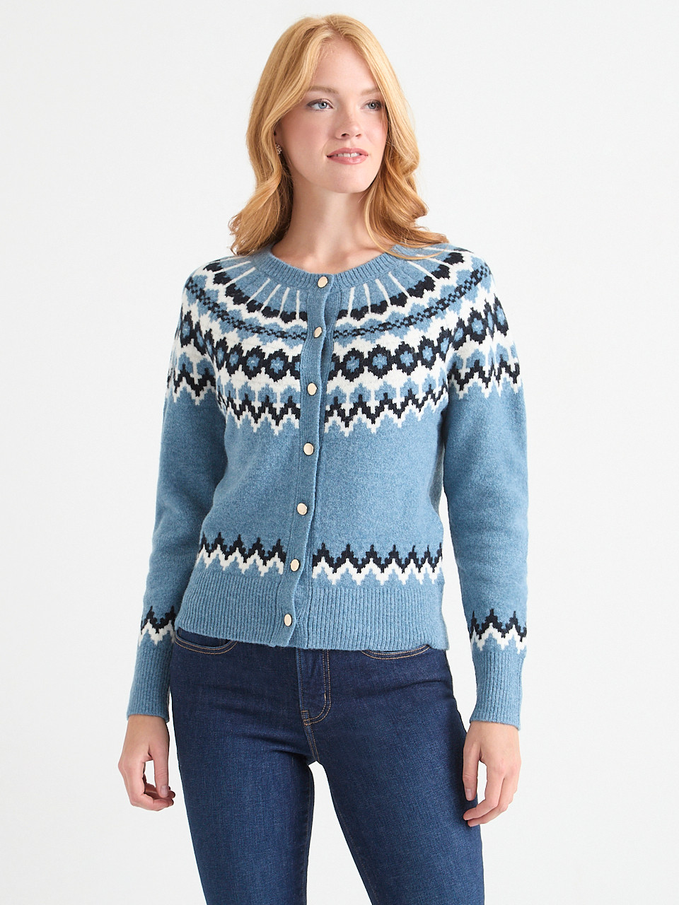 Cloud Raglan Sleeve Cardigan in Blue