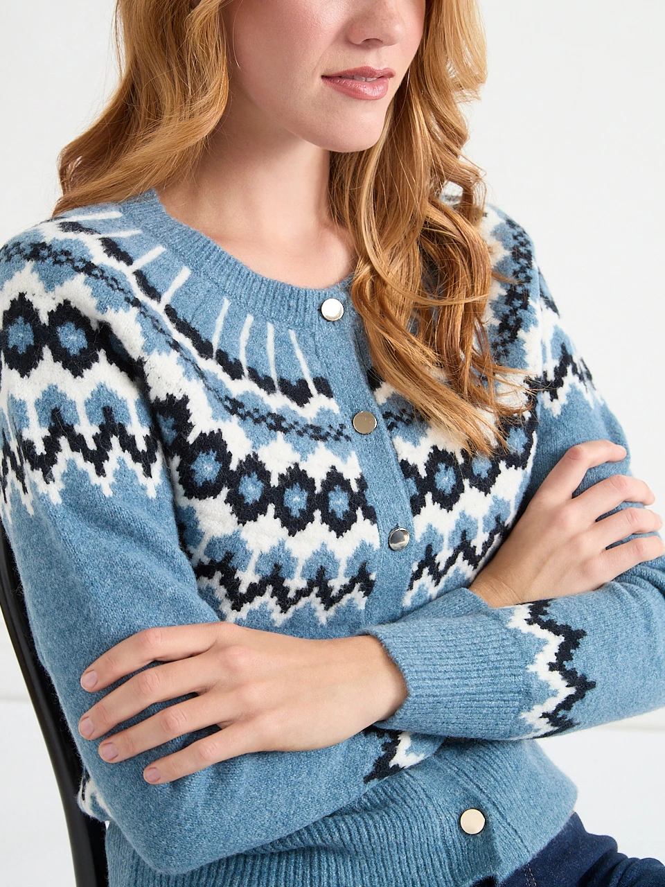 Cloud Raglan Sleeve Cardigan in Blue