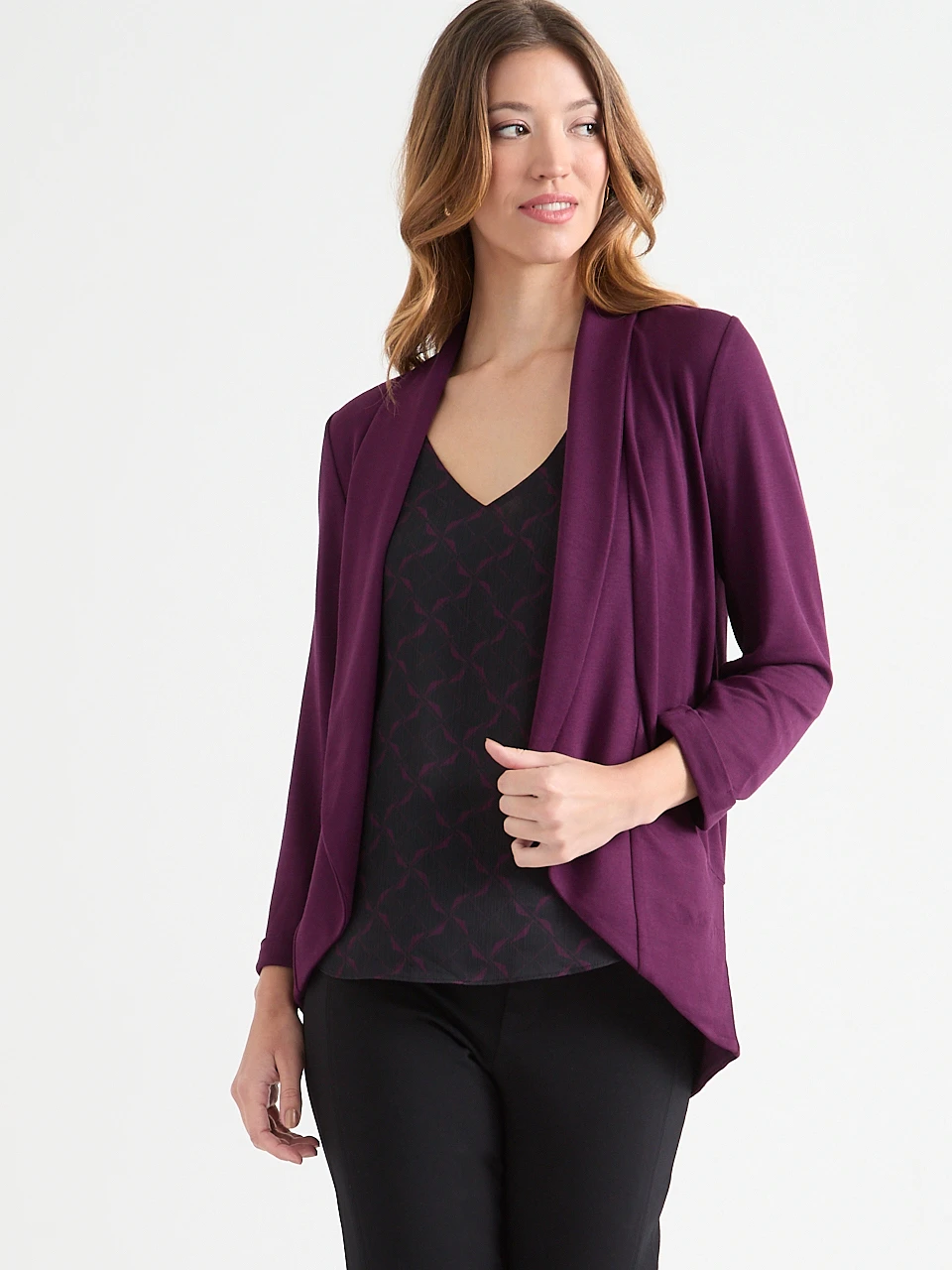 Autumn Terry Shawl-Collar Cardigan