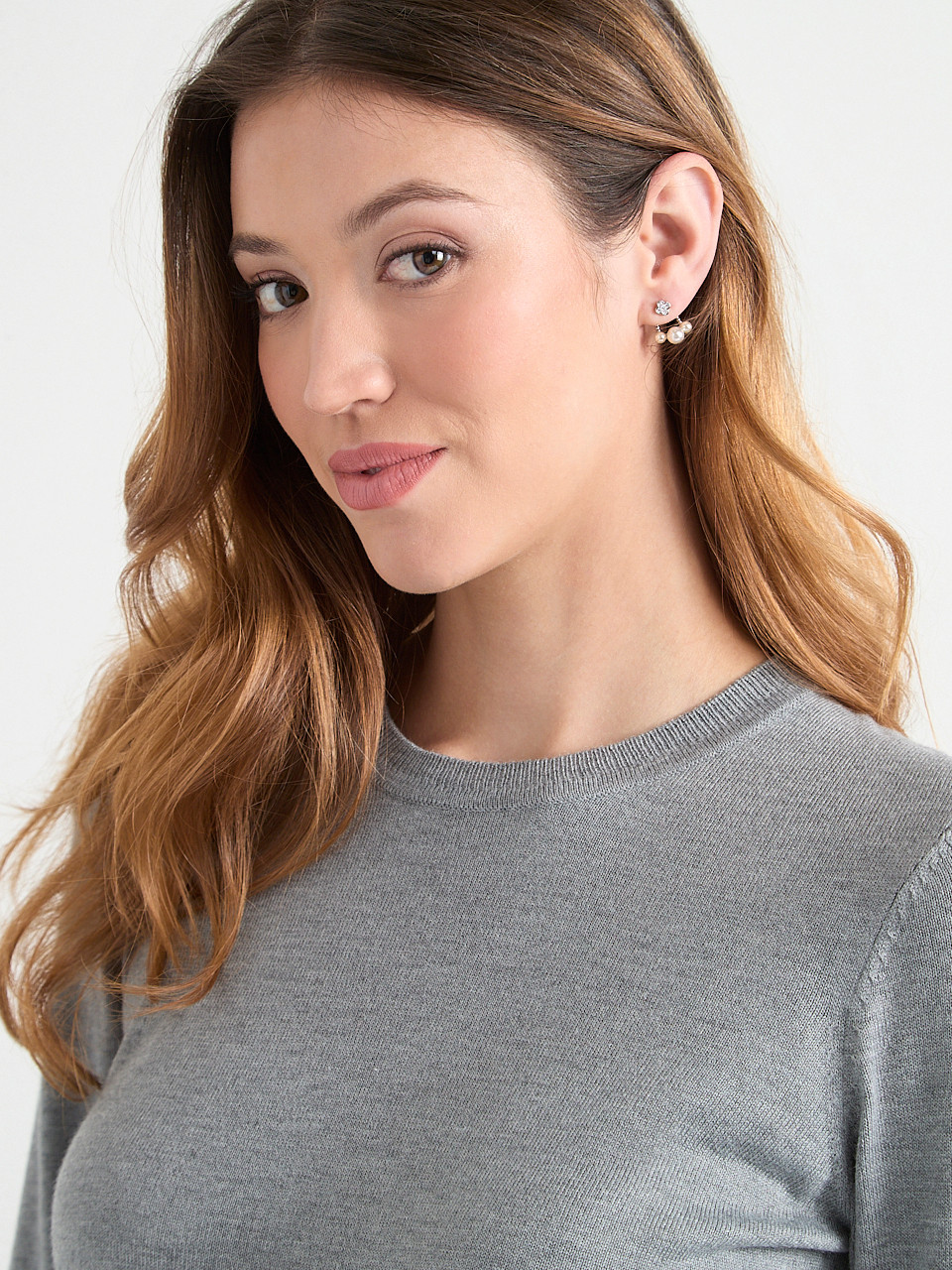Delicate Pearl & Rhinestone Cluster Earrings