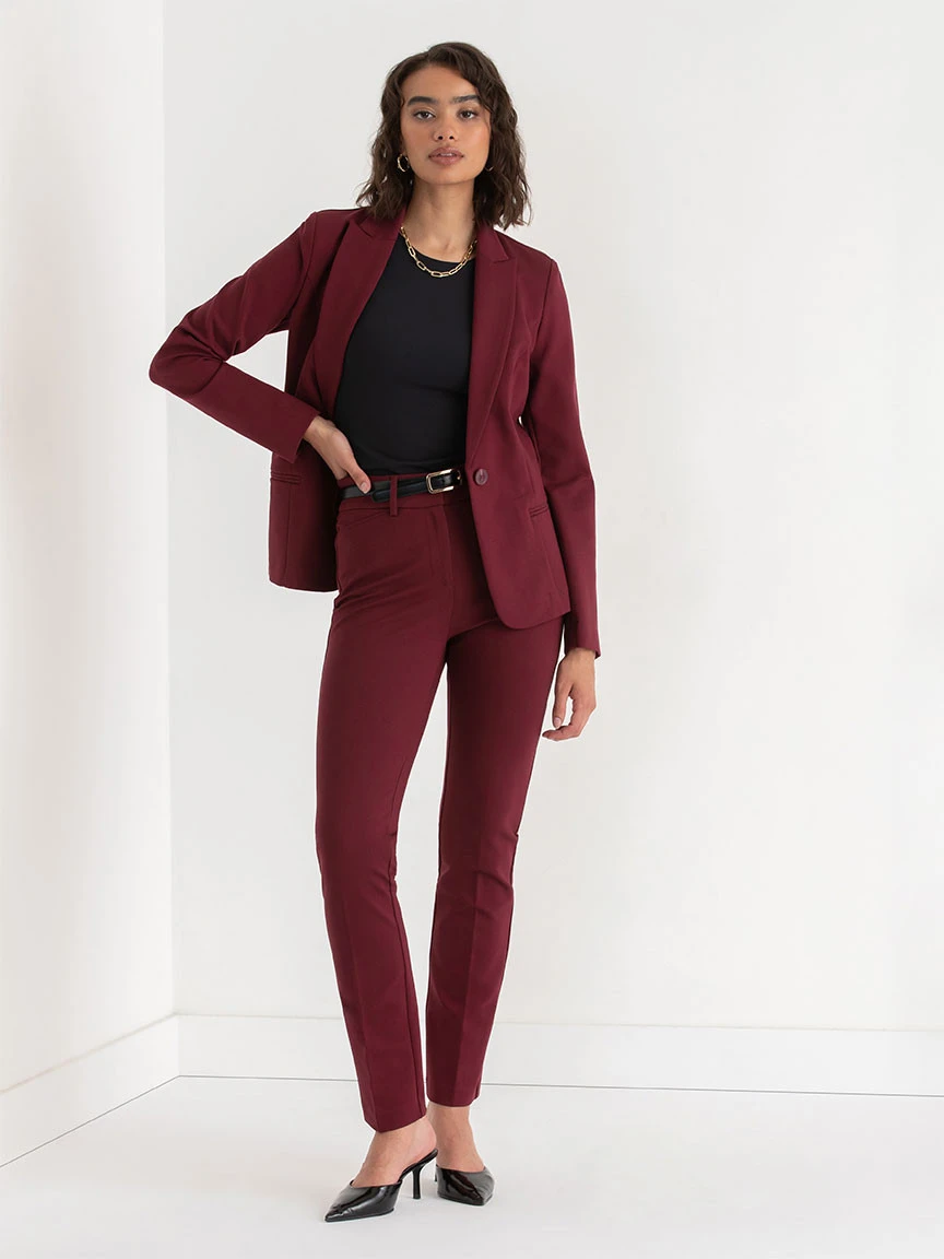 Spencer Straight Leg Pant  Luxe Ponte Zinfandel