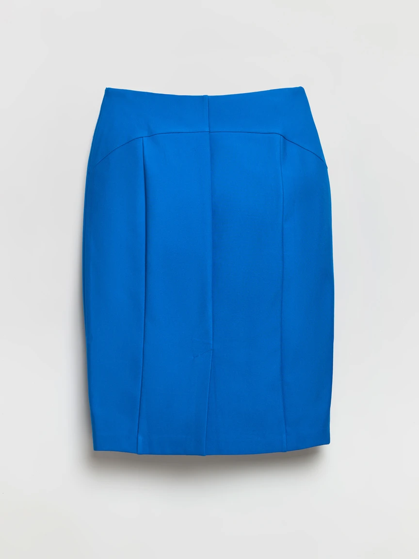 Pencil Skirt in Luxe Ponte in Blue