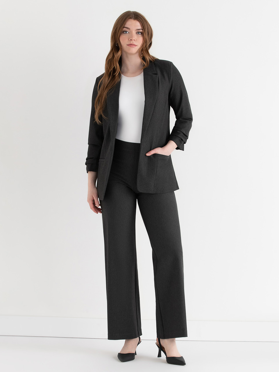 Luxe Manchester Relaxed Blazer in Charcoal