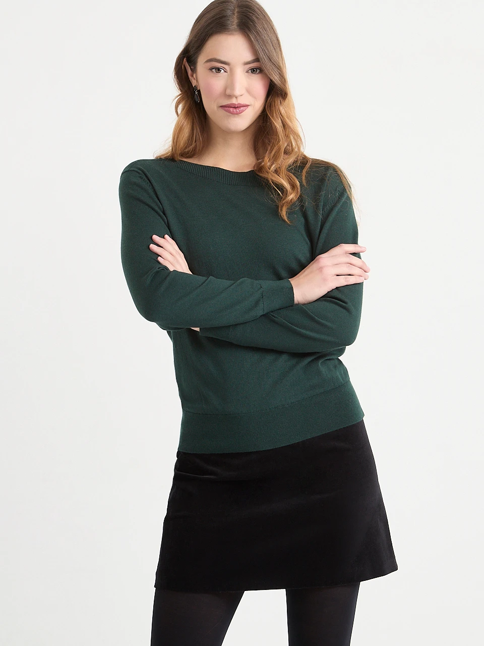 Cashmere Blend Boatneck Sweater