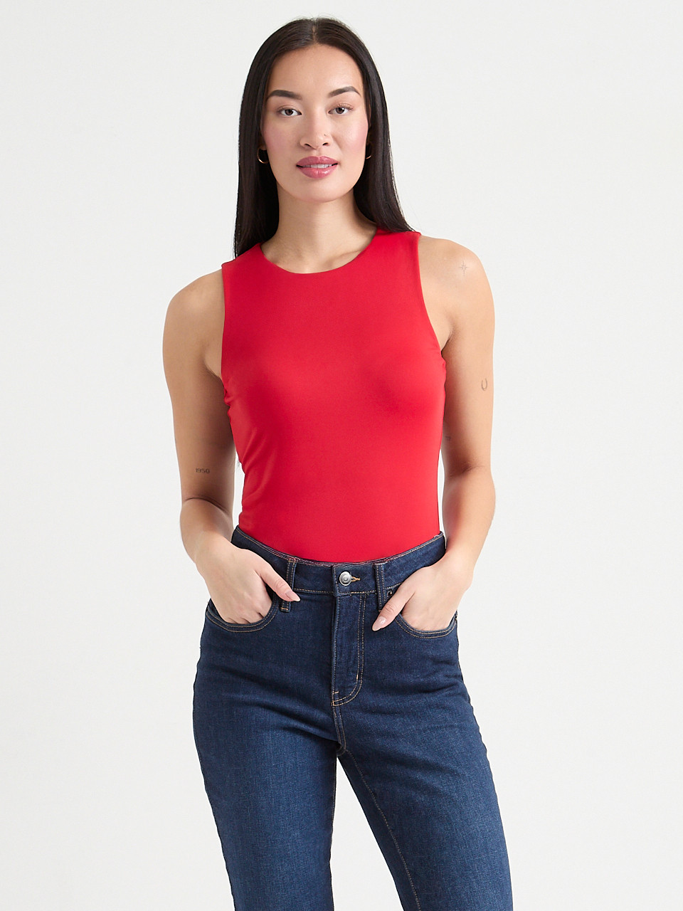 High Neck Sleeveless Bodysuit