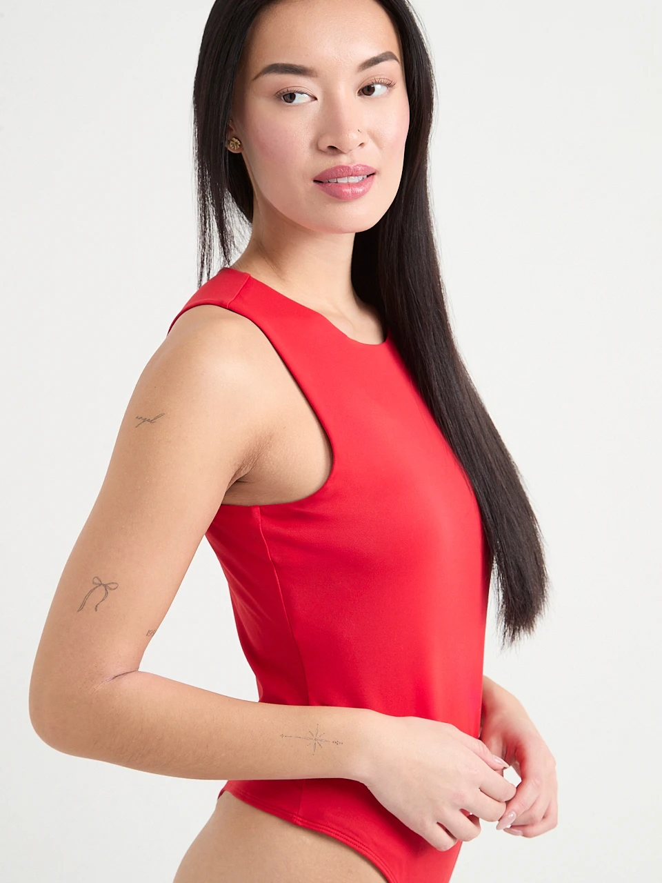 High Neck Sleeveless Bodysuit