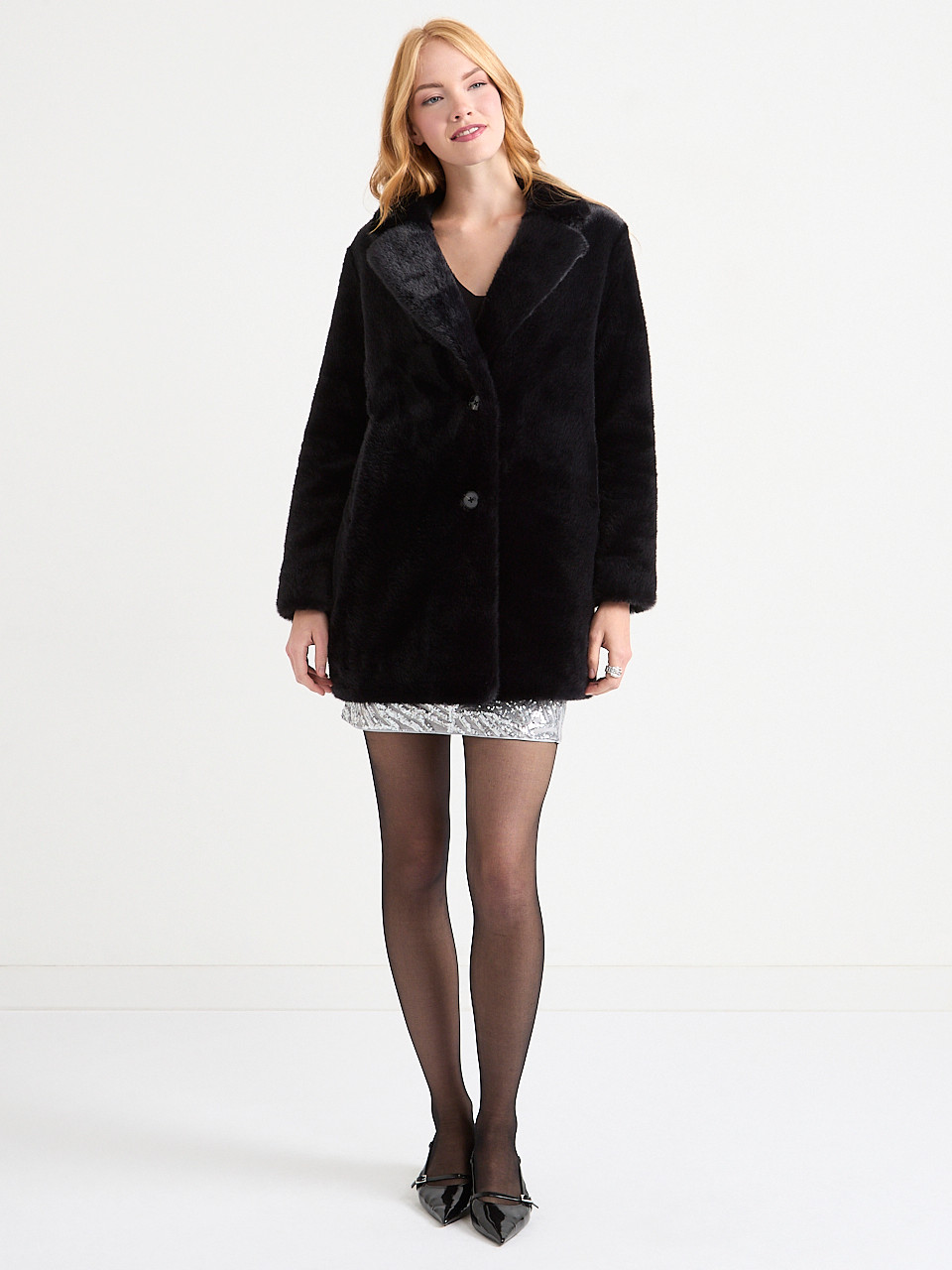Naomi Midi Faux Fur Coat