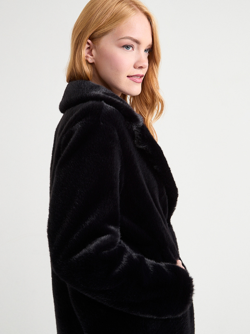 Naomi Midi Faux Fur Coat