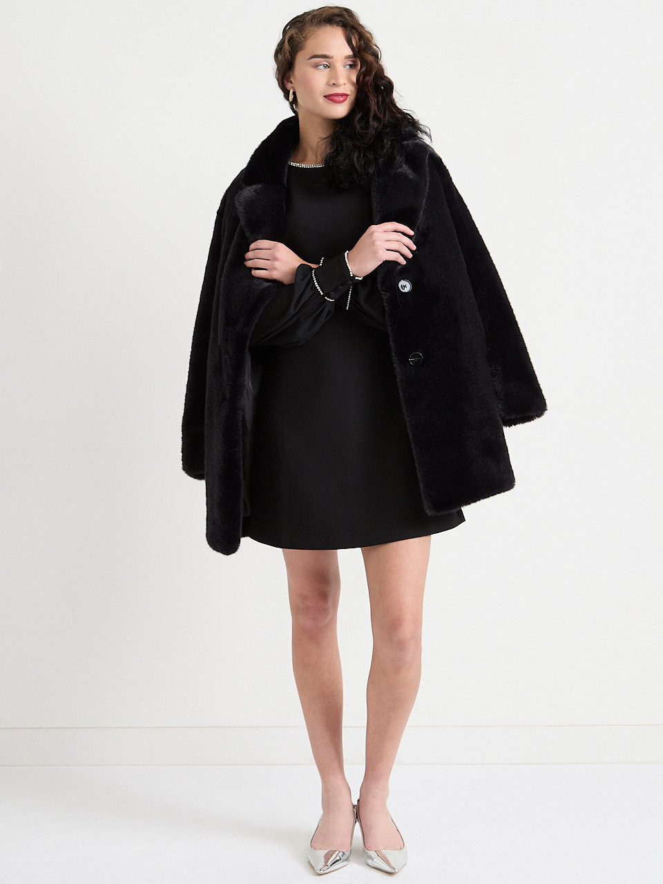 Naomi Midi Faux Fur Coat