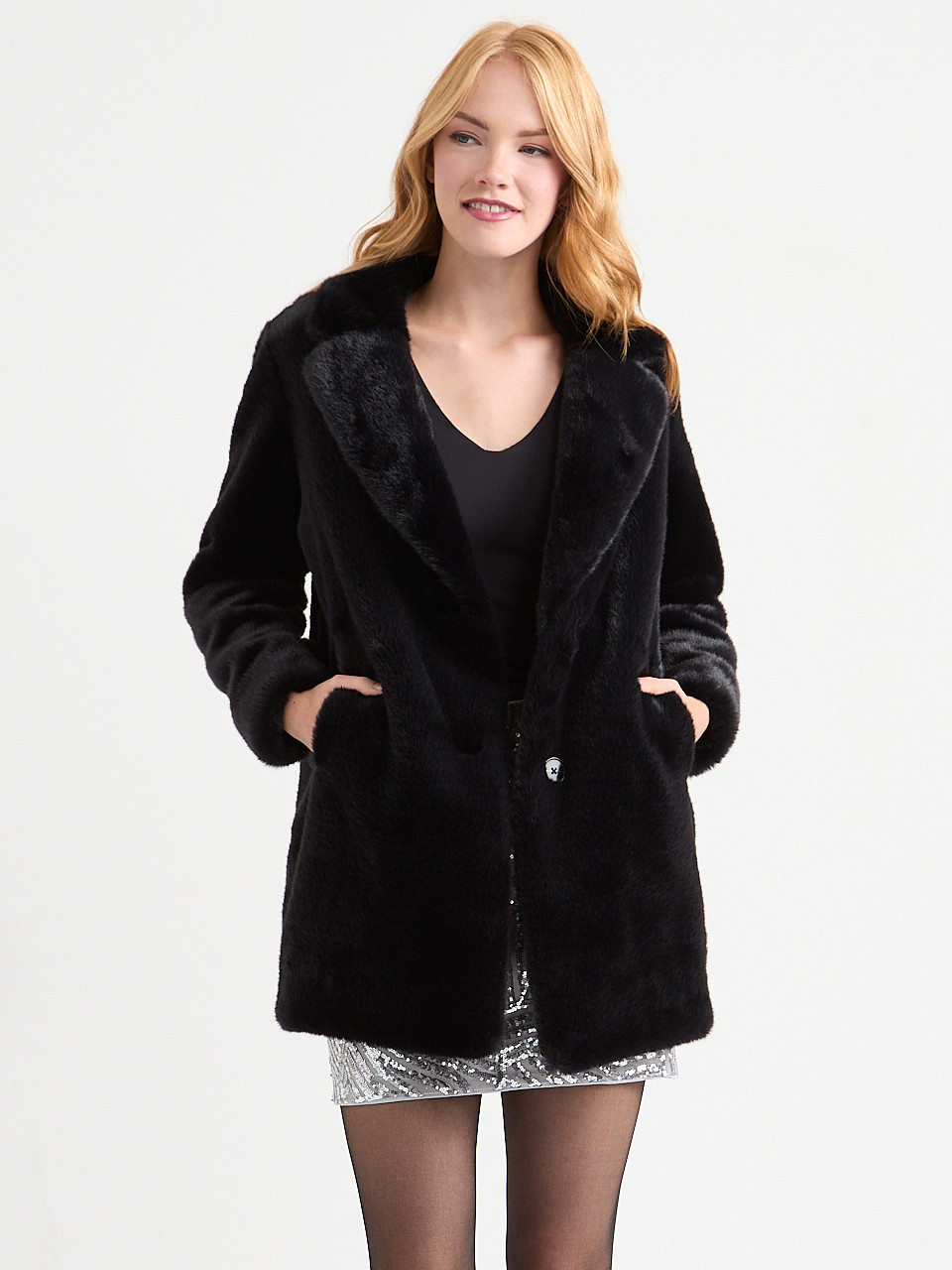 Naomi Midi Faux Fur Coat