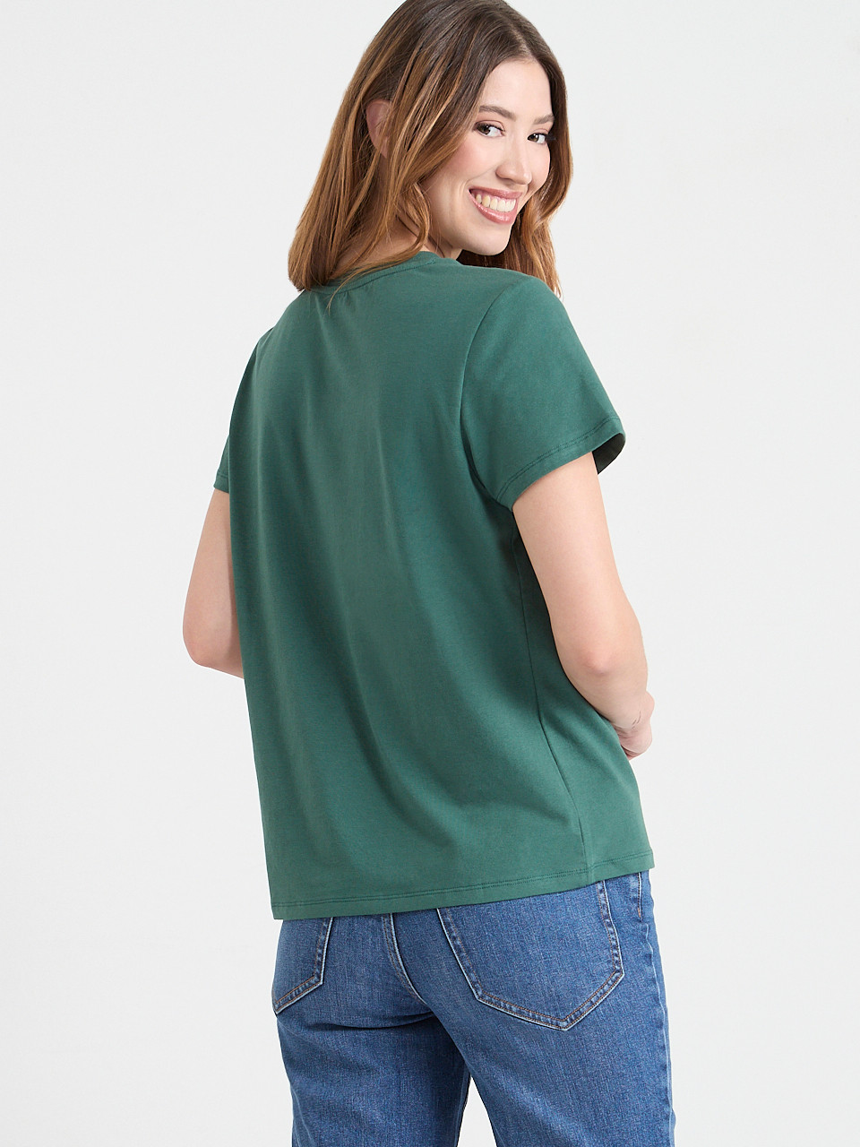 Relaxed Crewneck T-Shirt in Forest Green