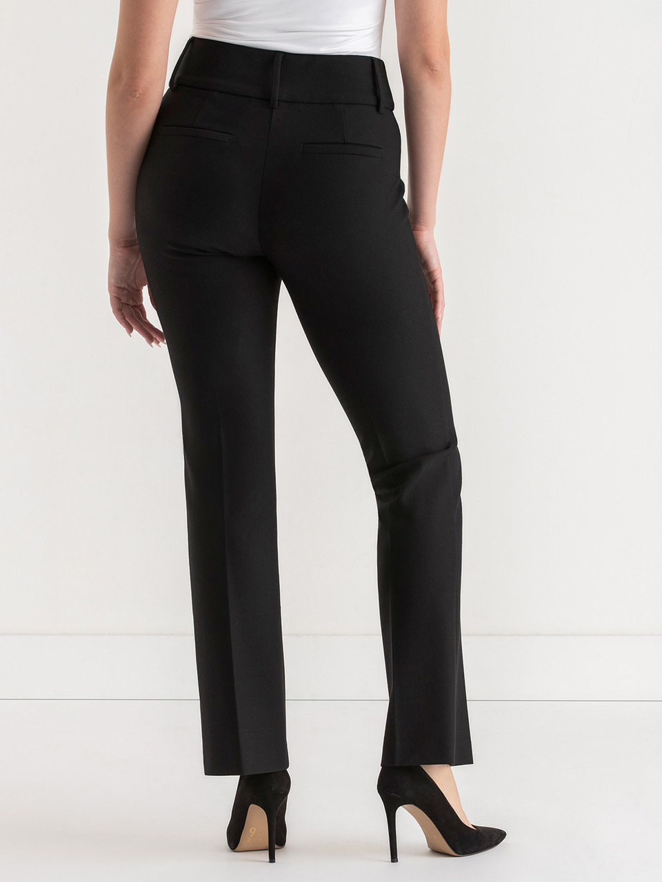 Bradley Bootcut Pant in Luxe Ponte in Black