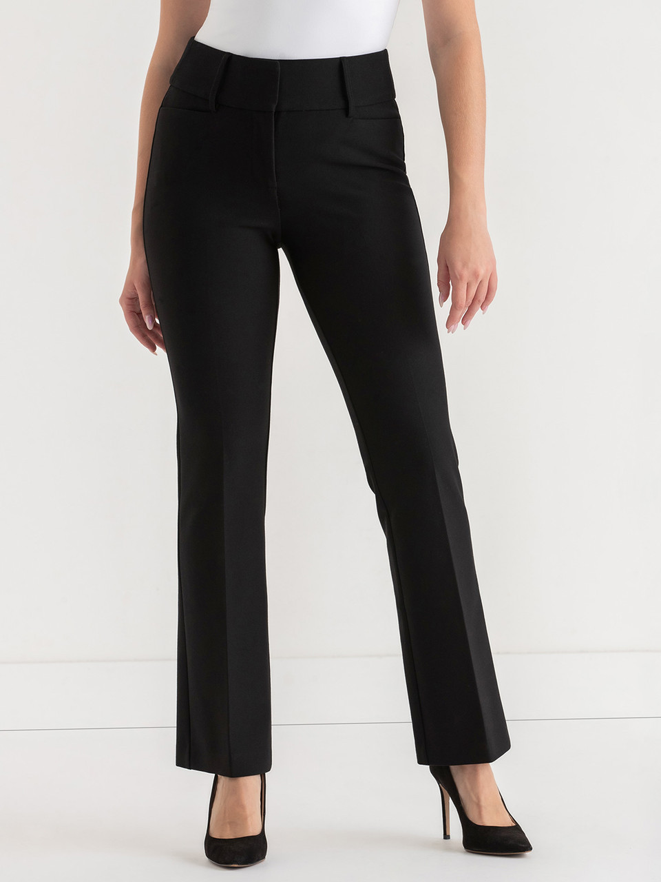 Bradley Bootcut Pant in Luxe Ponte in Black