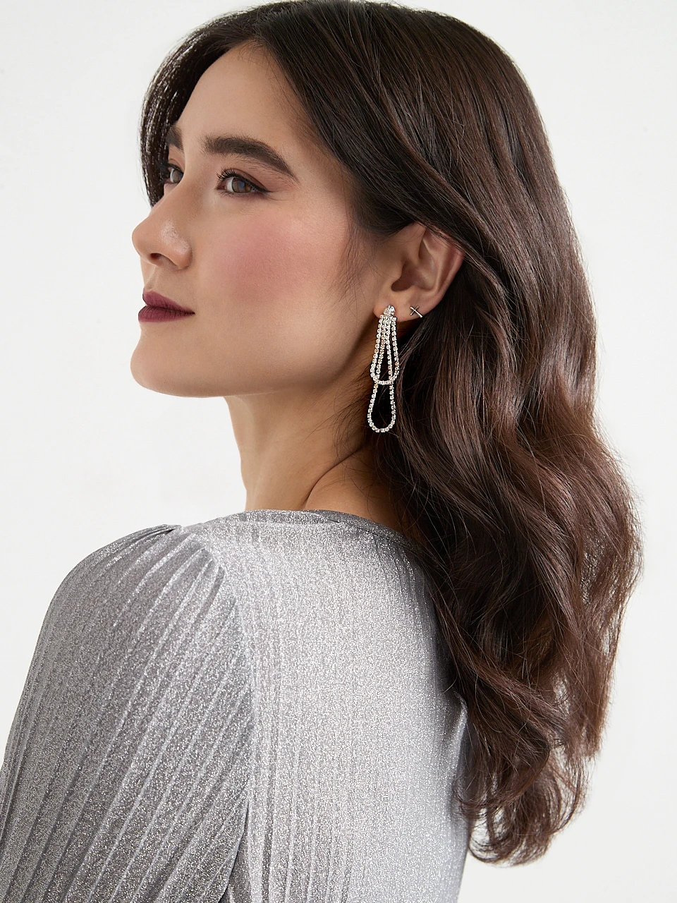 Crystal Double Loop Earring