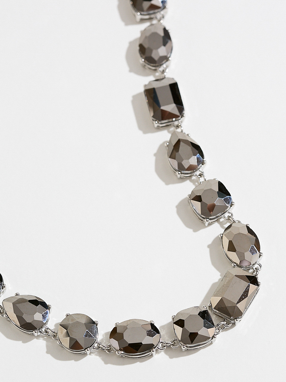 Large Jet Stone Necklace
