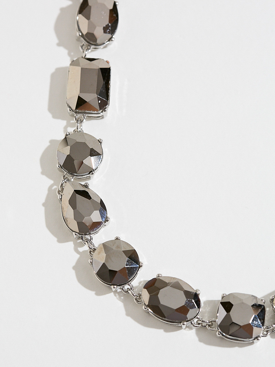 Large Jet Stone Necklace